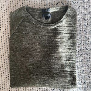 Lightweight Mens Green Linen Blend J. Crew Sweater